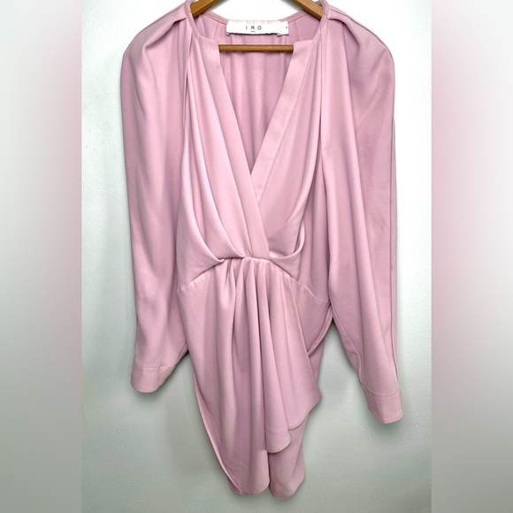Stylish Draped Lilac mini dress by IRO Paris - Picture 3 of 9